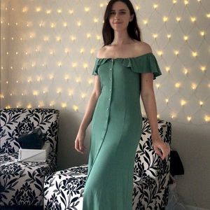 Sage green long dress